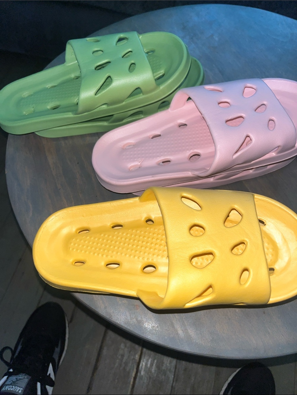 Casual Foam Slide Sandals - Yellow, Pink, Green new no box